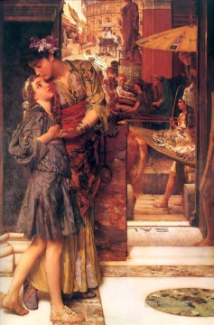 Sir Lawrence Alma Tadema Painting - the parting kiss Romantic Sir Lawrence Alma Tadema